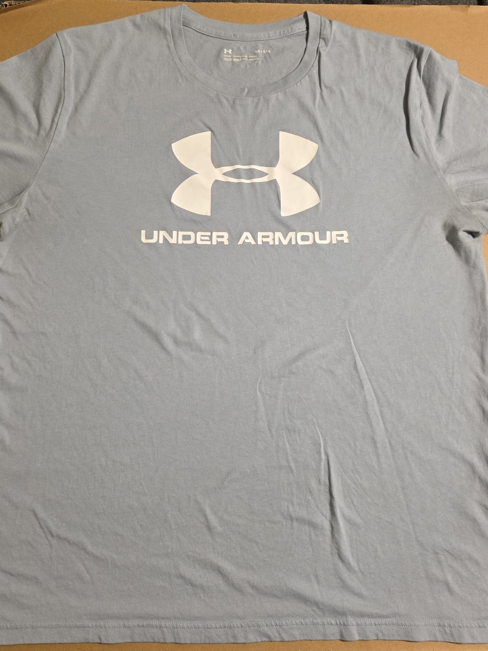 Under Armour Men’s Light Blue Crew Neck Logo Tee